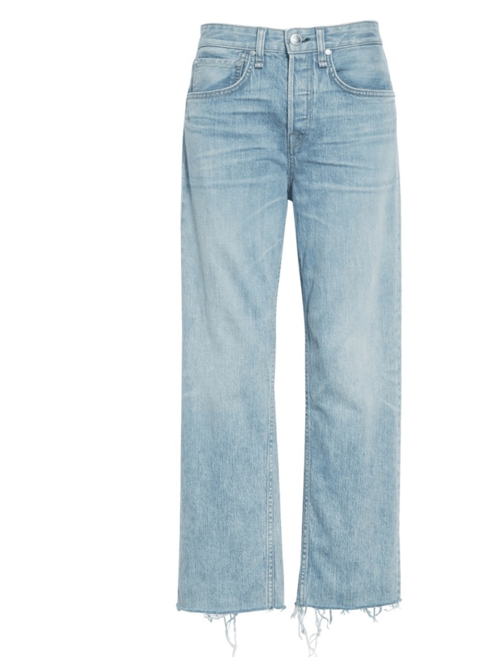 Rag & Bone Maya High Rise Ankle Straight Jeans – Icy Blue Size 25